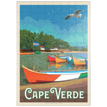 puzzleplate Cape Verde: A Volcanic Archipelago, Vintage Poster 100 Puzzle