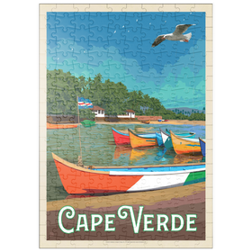 Darstellung des Puzzle Motivs Kap Verde: Ein vulkanischer Archipel, Vintage Poster - Puzzleteile: 200