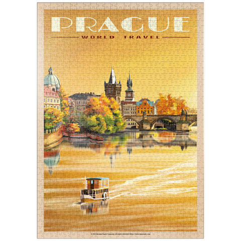 puzzleplate Prague, Charles Bridge - A Sunset's Old Town View 1000 Puzzle