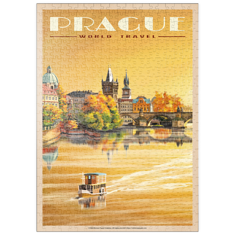 puzzleplate Prague, Charles Bridge - A Sunset's Old Town View 500 Puzzle