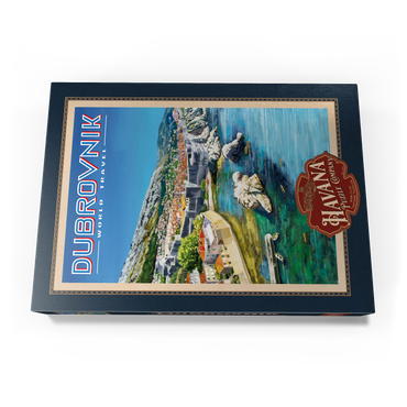 Dubrovnik, Croatia - A Jewel of the Dalmatian Coast, Vintage Travel Poster 1000 Puzzle Schachtel Ansicht3