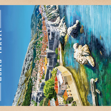 Dubrovnik, Croatia - A Jewel of the Dalmatian Coast, Vintage Travel Poster 1000 Puzzle 3D Modell