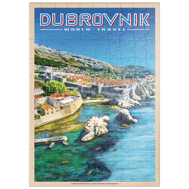 puzzleplate Dubrovnik, Croatia - A Jewel of the Dalmatian Coast, Vintage Travel Poster 100 Puzzle