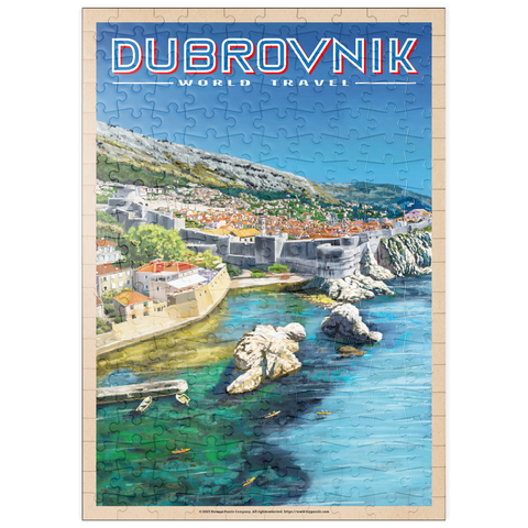 puzzleplate Dubrovnik, Croatia - A Jewel of the Dalmatian Coast, Vintage Travel Poster 200 Puzzle
