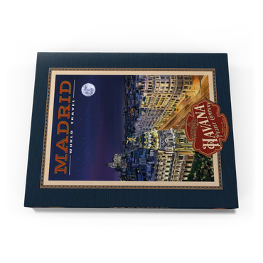 Madrid, Spain - Gran Vía by Night, Vintage Travel Poster 200 Puzzle Schachtel Ansicht3