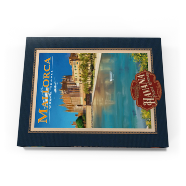 Palma de Mallorca, Spain - The Enchanting Santa Maria Cathedral by the Sea, Vintage Travel Poster 100 Puzzle Schachtel Ansicht3