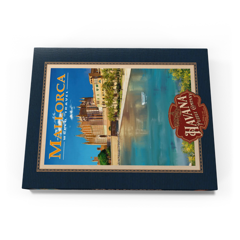 Palma de Mallorca, Spain - The Enchanting Santa Maria Cathedral by the Sea, Vintage Travel Poster 200 Puzzle Schachtel Ansicht3