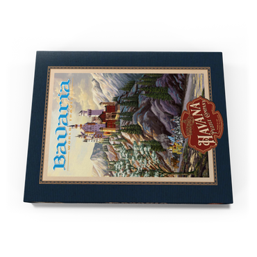 Neuschwanstein Castle, Germany - Whispers of Winter's Fantasy, Vintage Travel Poster 100 Puzzle Schachtel Ansicht3