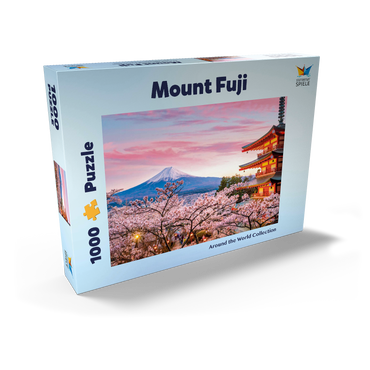 Kirschblüte an der Chureito Pagode mit Blick auf den Mount Fuji - Japan 1000 Puzzle Schachtel Ansicht2
