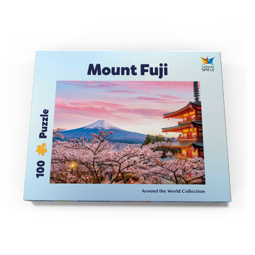 Kirschblüte an der Chureito Pagode mit Blick auf den Mount Fuji - Japan 100 Puzzle Schachtel Ansicht3