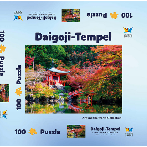 Daigoji-Tempel im Herbst, Kyoto, Japan 100 Puzzle Schachtel 3D Modell
