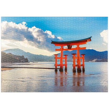 puzzleplate O-Torii-Tor vor dem Itsukushima Schrein auf der Insel Miyajima - Hiroshima, Japan 1000 Puzzle