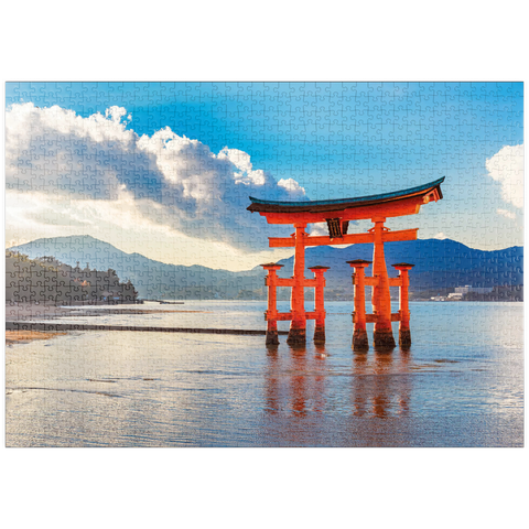 puzzleplate O-Torii-Tor vor dem Itsukushima Schrein auf der Insel Miyajima - Hiroshima, Japan 1000 Puzzle