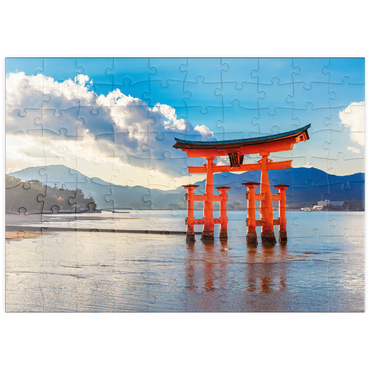 puzzleplate O-Torii-Tor vor dem Itsukushima Schrein auf der Insel Miyajima - Hiroshima, Japan 100 Puzzle