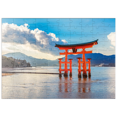 puzzleplate O-Torii-Tor vor dem Itsukushima Schrein auf der Insel Miyajima - Hiroshima, Japan 100 Puzzle