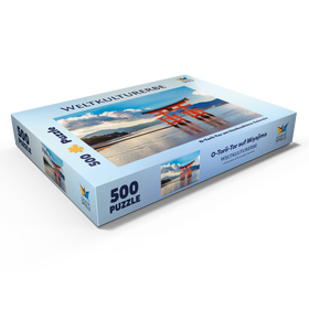 Darstellung des Puzzle Motivs O-Torii-Tor vor dem Itsukushima Schrein auf der Insel Miyajima - Hiroshima, Japan - Puzzleteile: 500