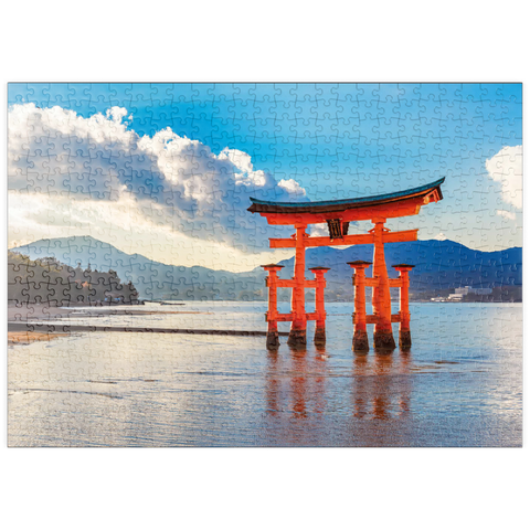 puzzleplate O-Torii-Tor vor dem Itsukushima Schrein auf der Insel Miyajima - Hiroshima, Japan 500 Puzzle