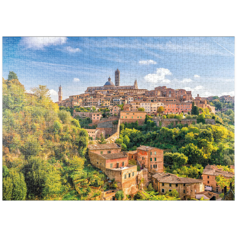 puzzleplate Panorama von Siena - Toskana, Italien 1000 Puzzle