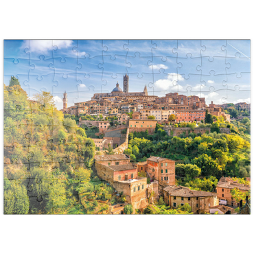 puzzleplate Panorama von Siena - Toskana, Italien 100 Puzzle