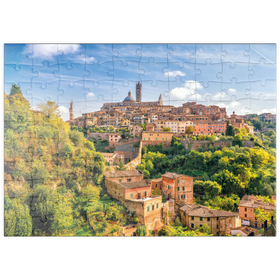Darstellung des Puzzle Motivs Panorama von Siena - Toskana, Italien - Puzzleteile: 100