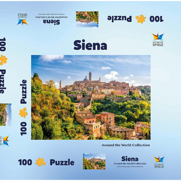 Panorama von Siena - Toskana, Italien 100 Puzzle Schachtel 3D Modell