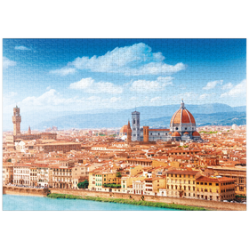 Darstellung des Puzzle Motivs Stadtbildpanorama von Florenz - Toskana, Italien - Puzzleteile: 1000