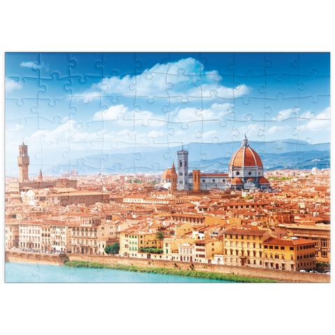 puzzleplate Stadtbildpanorama von Florenz - Toskana, Italien 100 Puzzle
