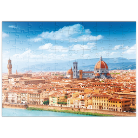 Darstellung des Puzzle Motivs Stadtbildpanorama von Florenz - Toskana, Italien - Puzzleteile: 100