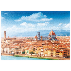 Darstellung des Puzzle Motivs Stadtbildpanorama von Florenz - Toskana, Italien - Puzzleteile: 500