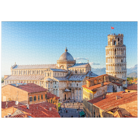 puzzleplate Dom und Schiefer Turm von Pisa - Toskana, Italien 1000 Puzzle