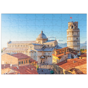 puzzleplate Dom und Schiefer Turm von Pisa - Toskana, Italien 100 Puzzle