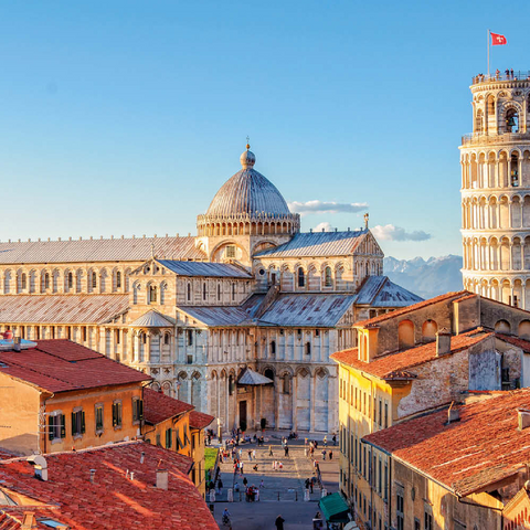 Dom und Schiefer Turm von Pisa - Toskana, Italien 100 Puzzle 3D Modell