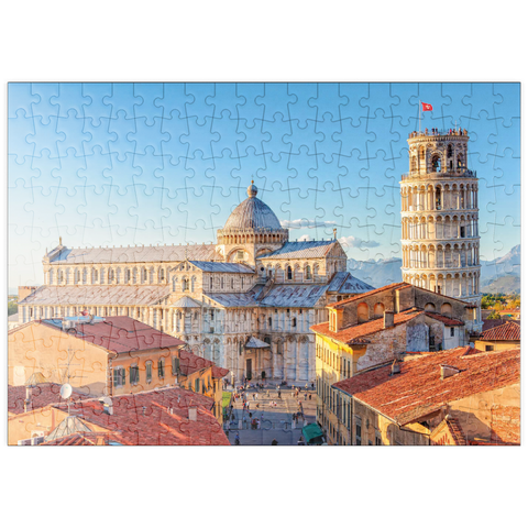 puzzleplate Dom und Schiefer Turm von Pisa - Toskana, Italien 200 Puzzle