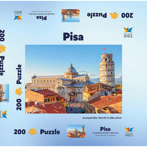 Dom und Schiefer Turm von Pisa - Toskana, Italien 200 Puzzle Schachtel 3D Modell
