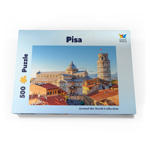 Dom und Schiefer Turm von Pisa - Toskana, Italien 500 Puzzle Schachtel Ansicht3