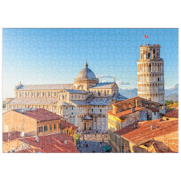 puzzleplate Dom und Schiefer Turm von Pisa - Toskana, Italien 500 Puzzle