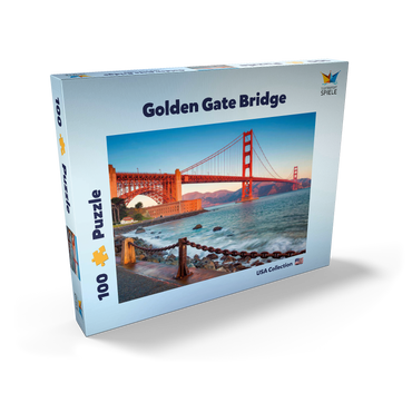 Golden Gate Bridge im Sonnenaufgang - San Francisco, Kalifornien, USA 100 Puzzle Schachtel Ansicht2