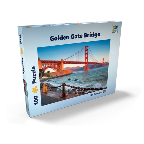 Golden Gate Bridge im Sonnenaufgang - San Francisco, Kalifornien, USA 100 Puzzle Schachtel Ansicht2