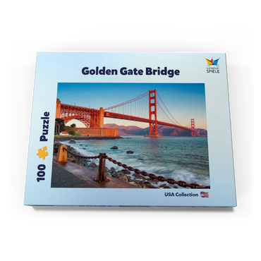 Golden Gate Bridge im Sonnenaufgang - San Francisco, Kalifornien, USA 100 Puzzle Schachtel Ansicht3