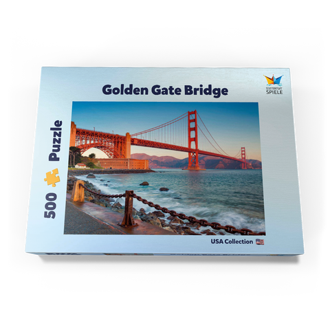 Golden Gate Bridge im Sonnenaufgang - San Francisco, Kalifornien, USA 500 Puzzle Schachtel Ansicht3