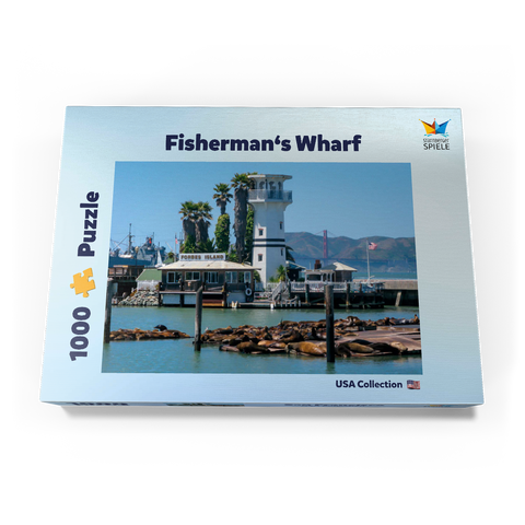 Seelöwenkolonie am Pier 39 des Fisherman's Wharf - San Francisco, Kalifornien, USA 1000 Puzzle Schachtel Ansicht3