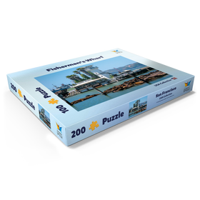 Alternative Darstellung des Puzzle-Motivs Seelöwenkolonie am Pier 39 des Fisherman's Wharf - San Francisco, Kalifornien, USA – Puzzleteile: 200