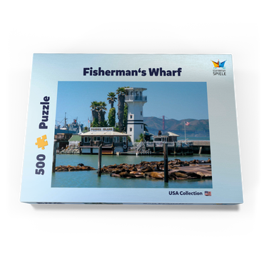 Seelöwenkolonie am Pier 39 des Fisherman's Wharf - San Francisco, Kalifornien, USA 500 Puzzle Schachtel Ansicht3