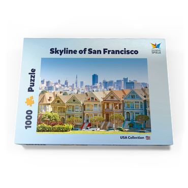Skyline von San Francisco mit den Painted Ladies am Alamo Square im Vordergrund - Kalifornien, USA 1000 Puzzle Schachtel Ansicht3