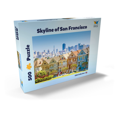 Skyline von San Francisco mit den "Painted Ladies" am Alamo Square im Vordergrund - Kalifornien, USA 500 Puzzle Schachtel Ansicht2