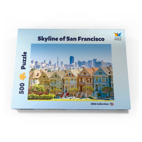 Skyline von San Francisco mit den "Painted Ladies" am Alamo Square im Vordergrund - Kalifornien, USA 500 Puzzle Schachtel Ansicht3