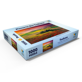 Alternative Darstellung des Puzzle-Motivs Malerischer Sonnenaufgang in der Toskana - Pienza, Italien – Puzzleteile: 1000