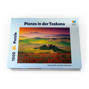 Malerischer Sonnenaufgang in der Toskana - Pienza, Italien 1000 Puzzle Schachtel Ansicht3