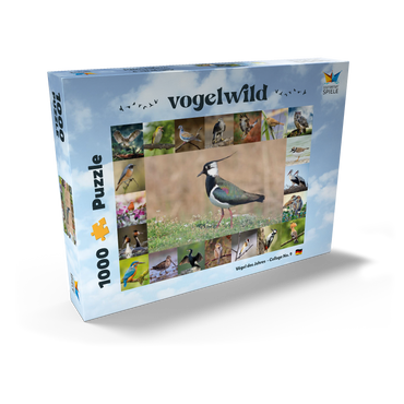 Vögel des Jahres - Collage Nr.9 - Hauptmotiv: Kiebitz 1000 Puzzle Schachtel Ansicht2