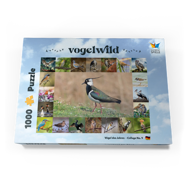Vögel des Jahres - Collage Nr.9 - Hauptmotiv: Kiebitz 1000 Puzzle Schachtel Ansicht3